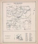 New Boston, New Boston Town, New Hampshire State Atlas 1892 Uncolored